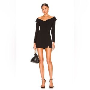 L'Academie Indra Off Shoulder Mini Dress - Black